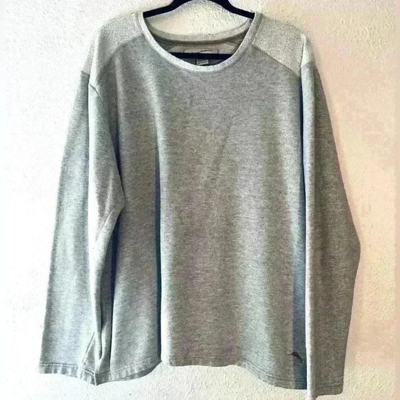 Tommy Bahama Men's Size XXL 2XL Gray Crew Neck Fleece Sweatshirt Cotton Blend - Picture 1 of 5